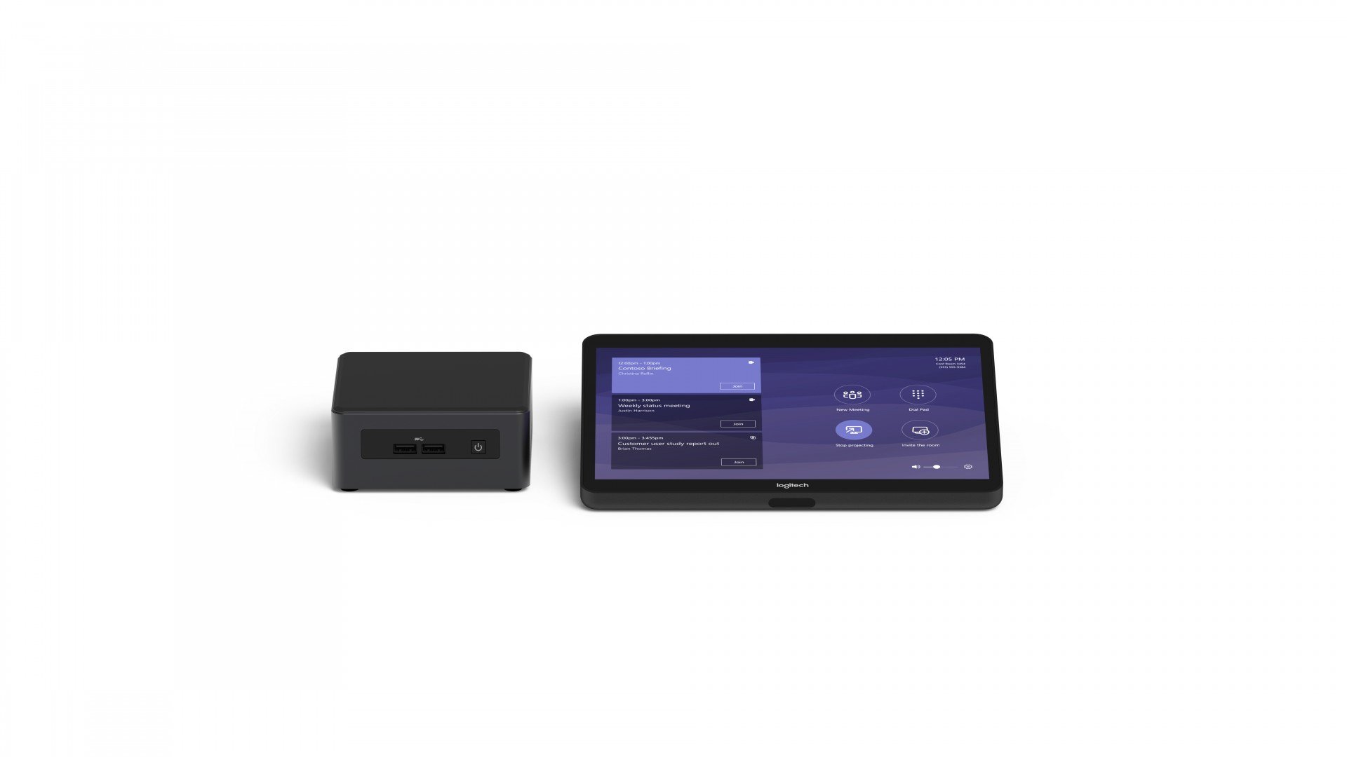 Logitech LOGITECH BASE Microsoft Teams Rooms no AV with TAP + Intel NUC (TAPMSTBASEINT)