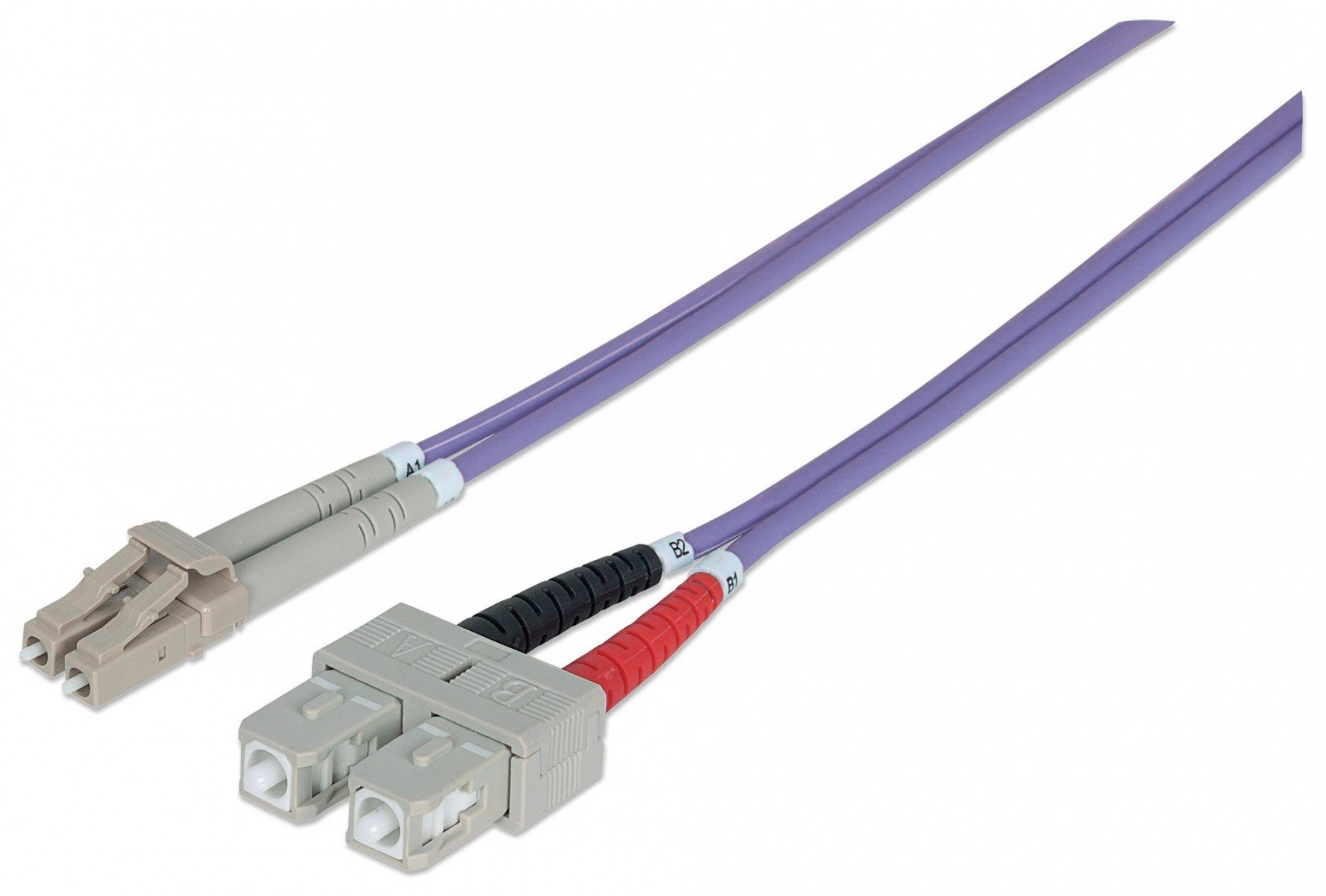 Intellinet 751056 cabluri din fibră optică 5 m LC SC OM4 Violet (751056)
