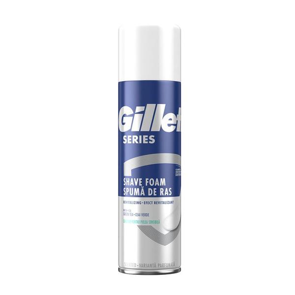 Spuma de Ras cu Efect Revitalizant, cu Ceai Verde - Gillette Shave Foam Revitalizing with Green Tea, 250 ml Spuma de Ras cu Efect Revitalizant, cu Ceai Verde - Gillette Shave Foam Revitalizing with Green Tea, 250 ml