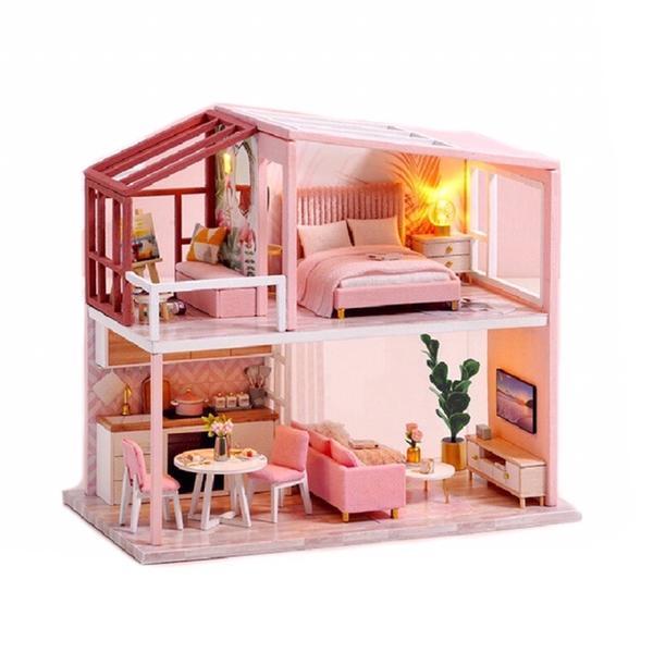 Joc interactiv, educational, macheta casuta de asamblat, miniatura, Simple House 2, DIY Joc interactiv, educational, macheta casuta de asamblat, miniatura, Simple House 2, DIY