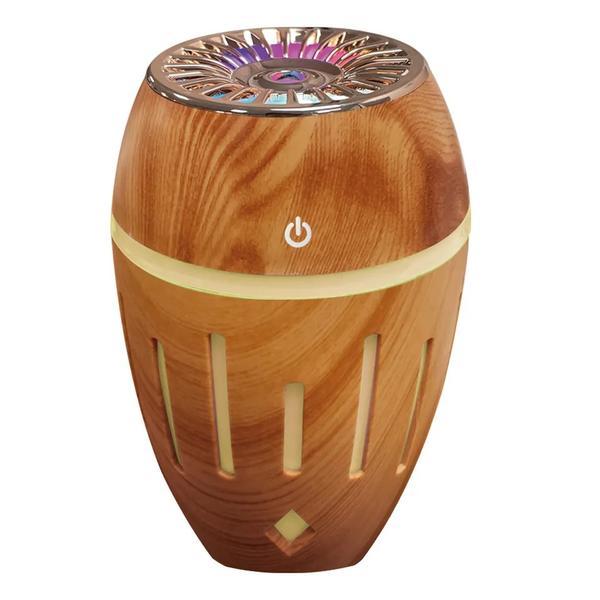 Mini Umidificator Ultrasonic 300ML cu Abur rece, Aromaterapie pentru Casa, Masina, cu Lampa LED, nuanta deschisa de lemn Mini Umidificator Ultrasonic 300ML cu Abur rece, Aromaterapie pentru Casa, Masina, cu Lampa LED, nuanta deschisa de lemn