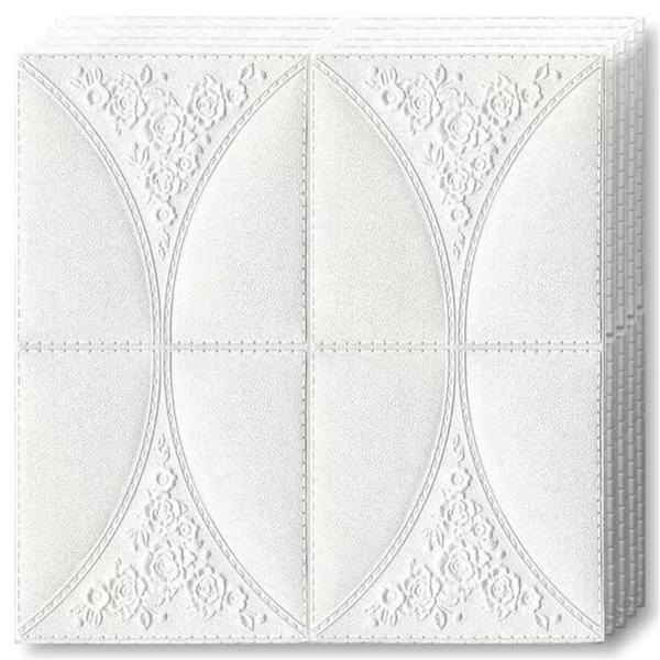 Set 10x Tapet 3D Teno®, suprafata acoperire 4.9 mp, autoadeziv, Model Floral, 70x70 cm, alb Set 10x Tapet 3D Teno®, suprafata acoperire 4.9 mp, autoadeziv, Model Floral, 70x70 cm, alb