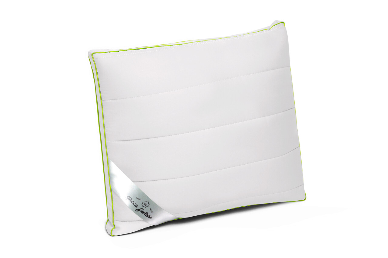 Perna Green Future NATURE, cu umplutura bambus si bilute fibra siliconica, 37 x 37 cm, Alb Perna Green Future NATURE, cu umplutura bambus si bilute fibra siliconica, 37 x 37 cm, Alb