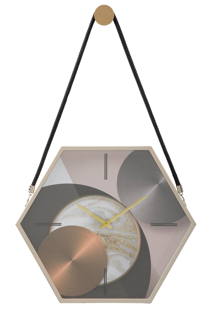 Ceas de perete Blis, Mauro Ferretti, 45x5.5x39 cm, fier, multicolor Ceas de perete Blis, Mauro Ferretti, 45x5.5x39 cm, fier, multicolor