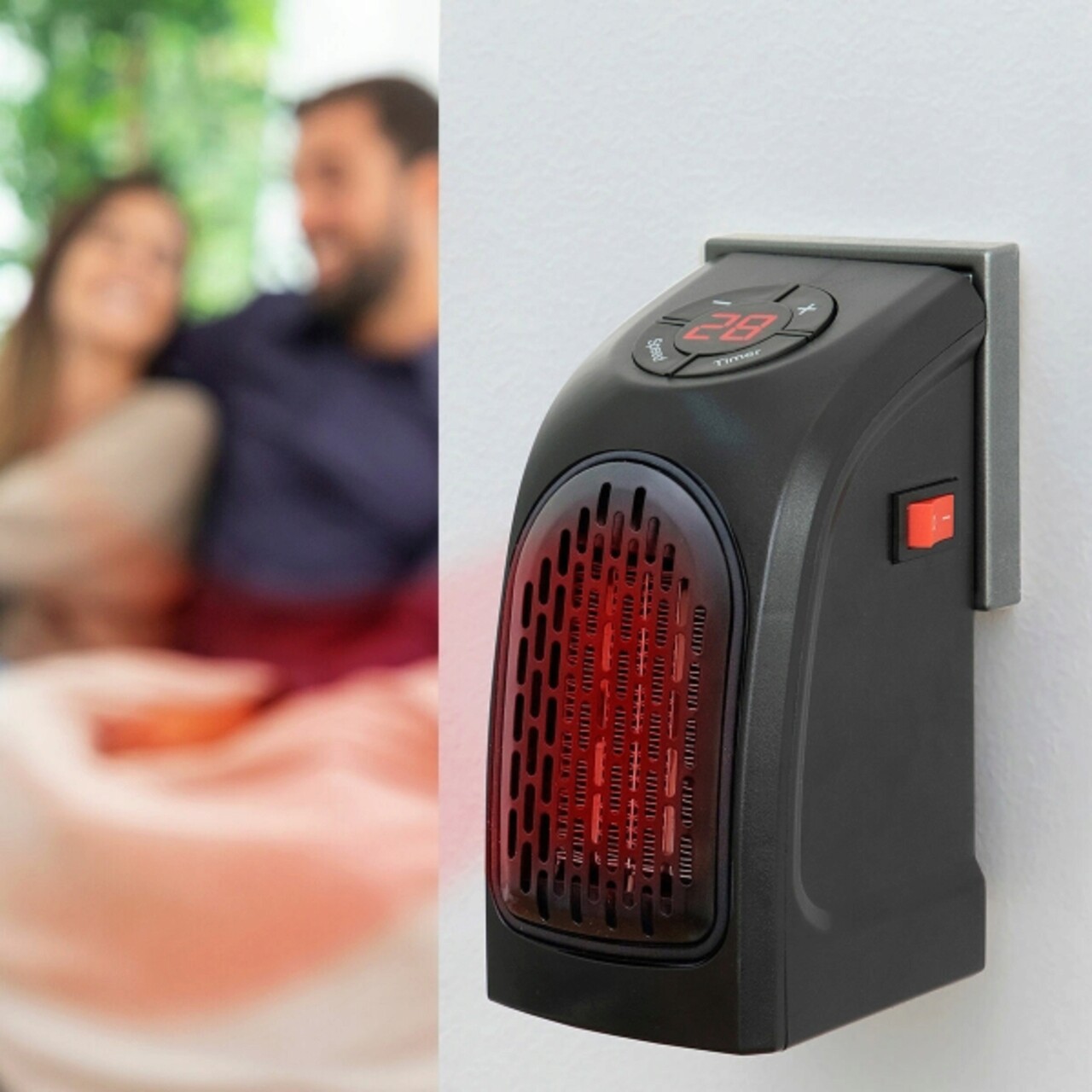 Mini-Radiator portabil cu stecher Heatpod, InnovaGoods, 400 W, 16 x 8.5 x 12.5 cm, negru Mini-Radiator portabil cu stecher Heatpod, InnovaGoods, 400 W, 16 x 8.5 x 12.5 cm, negru