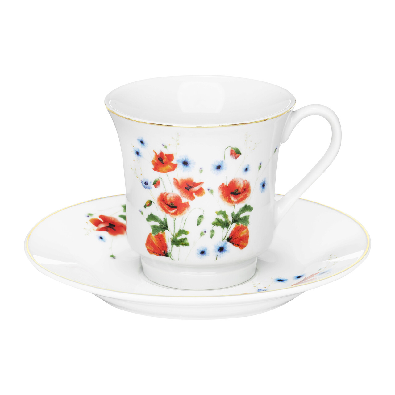 Set de cafea/ceai 12 piese Poppies, Domotti, 220 ml, portelan, multicolor Set de cafea/ceai 12 piese Poppies, Domotti, 220 ml, portelan, multicolor