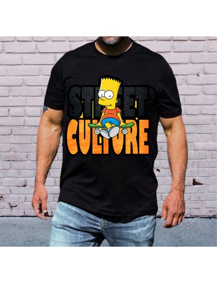 Tricou masculin urban streetwear, bart simpson street culture, engros Tricou masculin urban streetwear, bart simpson street culture, engros
