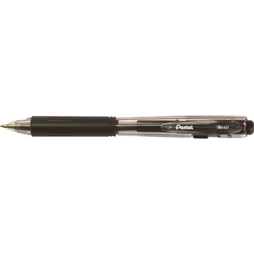 Pix cu mecanism Pentel BK-437, varf metalic 0.7 mm, negru - Pret/buc Pix cu mecanism Pentel BK-437, varf metalic 0.7 mm, negru - Pret/buc