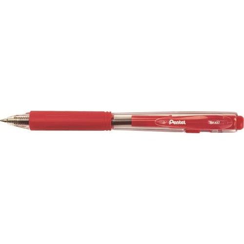 Pix cu mecanism Pentel BK-437, varf metalic 0.7 mm, rosu - Pret/buc Pix cu mecanism Pentel BK-437, varf metalic 0.7 mm, rosu - Pret/buc