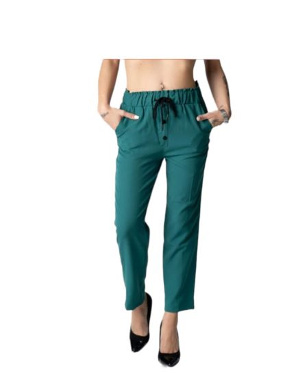Pantaloni casual cu volanas in talie si nasturi dcorativi, en-gross Pantaloni casual cu volanas in talie si nasturi dcorativi, en-gross