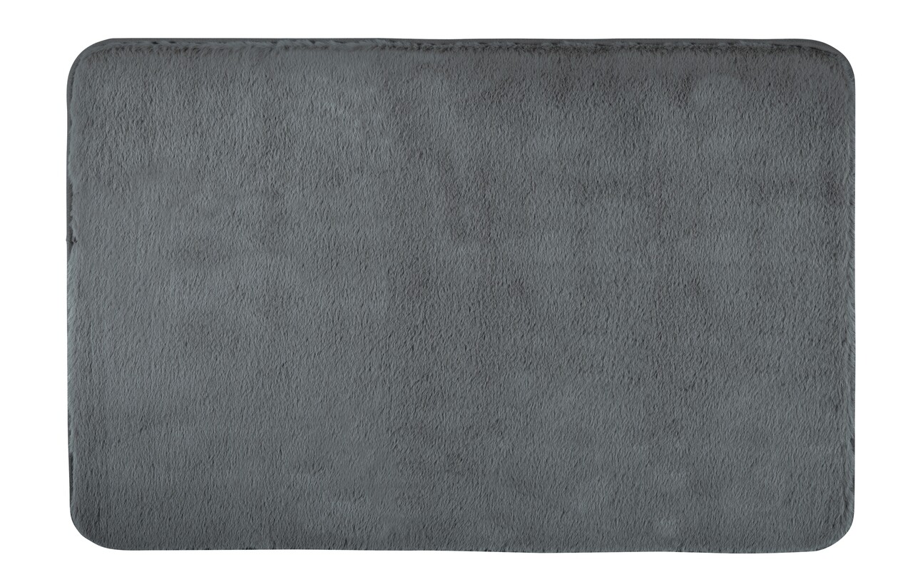 Cooras de baie, Wenko, Saravan, 50 x 80 cm, poliester/plastic, antracit Cooras de baie, Wenko, Saravan, 50 x 80 cm, poliester/plastic, antracit