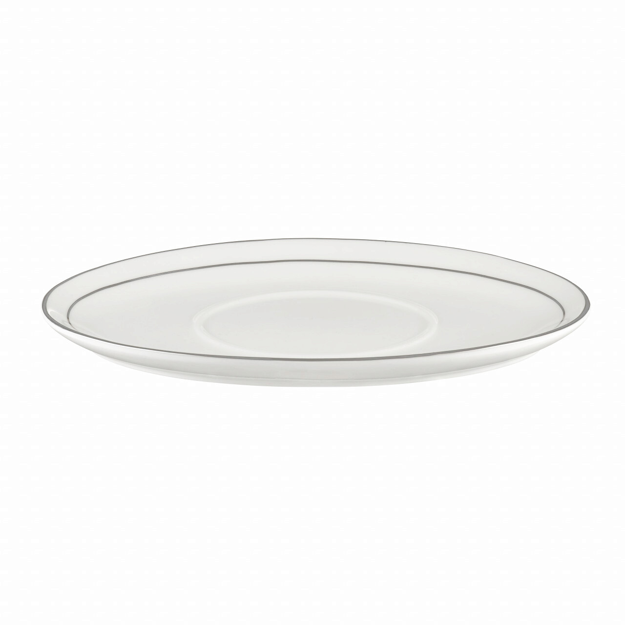Farfurioara pentru sosiera Aura Silver, Ambition, 20.5x1.7 cm, portelan, argintiu/alb Farfurioara pentru sosiera Aura Silver, Ambition, 20.5x1.7 cm, portelan, argintiu/alb