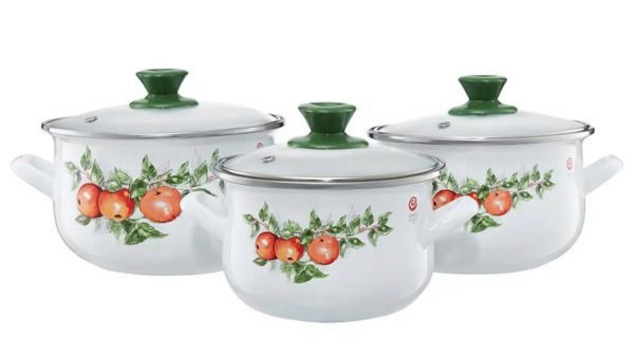 Set oale model mere Emalia Olkusz, 6 piese, otel/sticla, multicolor Set oale model mere Emalia Olkusz, 6 piese, otel/sticla, multicolor