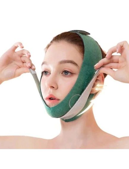 Banda de slabire a fetei si reducerea barbiei duble, antirid, unisex, reglabila, verde, Engros Banda de slabire a fetei si reducerea barbiei duble, antirid, unisex, reglabila, verde, Engros