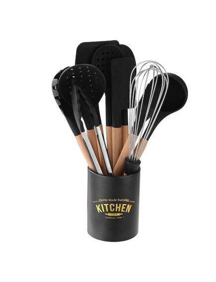 Set 10 Ustensile pentru Bucatarie + Bol Depozitare Premium, din Silicon Antiaderent, 11 Piese, BPA FREE, Compatibil cu Masina de Sapalat Vase, Albe, ENGROS Set 10 Ustensile pentru Bucatarie + Bol Depozitare Premium, din Silicon Antiaderent, 11 Piese, BPA FREE, Compatibil cu Masina de Sapalat Vase, Albe, ENGROS