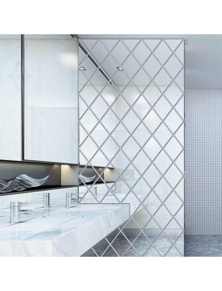 Set 32 Oglinzi Acrilice Diamant Romb Sticker Auto-adeziv Decorativ pentru Baie Living si Bucatarie 50 x 100 cm, ENGROS Set 32 Oglinzi Acrilice Diamant Romb Sticker Auto-adeziv Decorativ pentru Baie Living si Bucatarie 50 x 100 cm, ENGROS