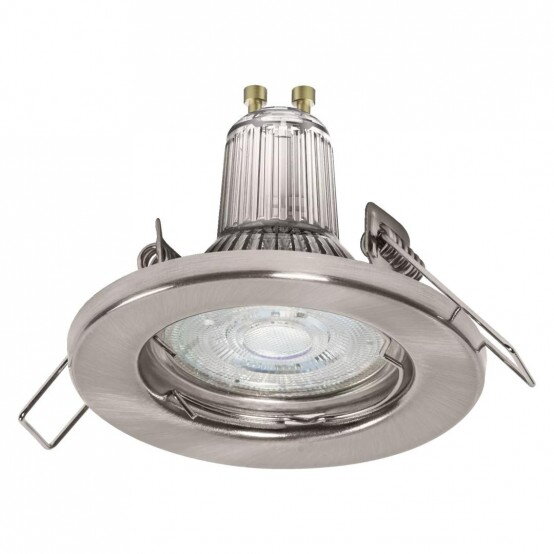 5 Spoturi LED incastrate Ledvance, GU10, 5x2.6W, 5x230 lm, lumina calda (2700K), Ø8cm, Nichel 5 Spoturi LED incastrate Ledvance, GU10, 5x2.6W, 5x230 lm, lumina calda (2700K), Ø8cm, Nichel