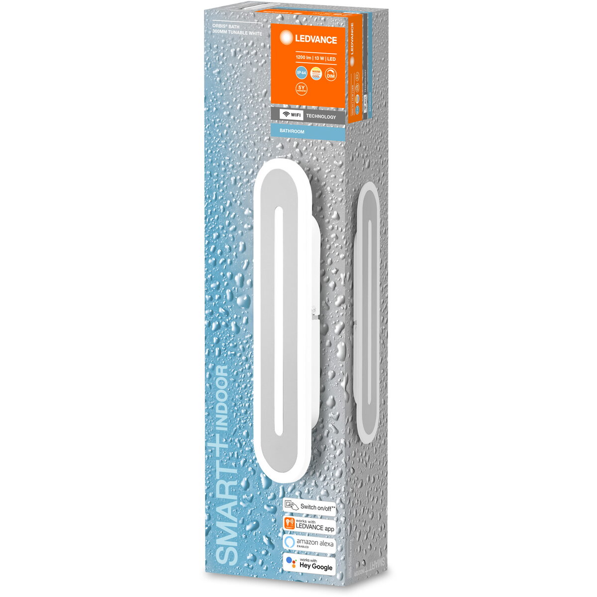 Aplica LED inteligenta pentru baie SMART+ Wifi Orbis Bath 300, 13W, 1200 lm, lumina alba (3000-6500K), IP44, 300x50x70mm, metal, Negru Aplica LED inteligenta pentru baie SMART+ Wifi Orbis Bath 300, 13W, 1200 lm, lumina alba (3000-6500K), IP44, 300x50x70mm, metal, Negru