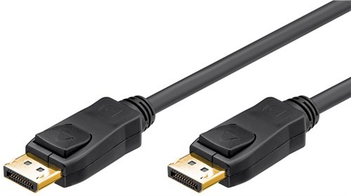 Cablu Displayport 1.2 tata - Displayport tata Goobay, conectori auriti, 5m, negru