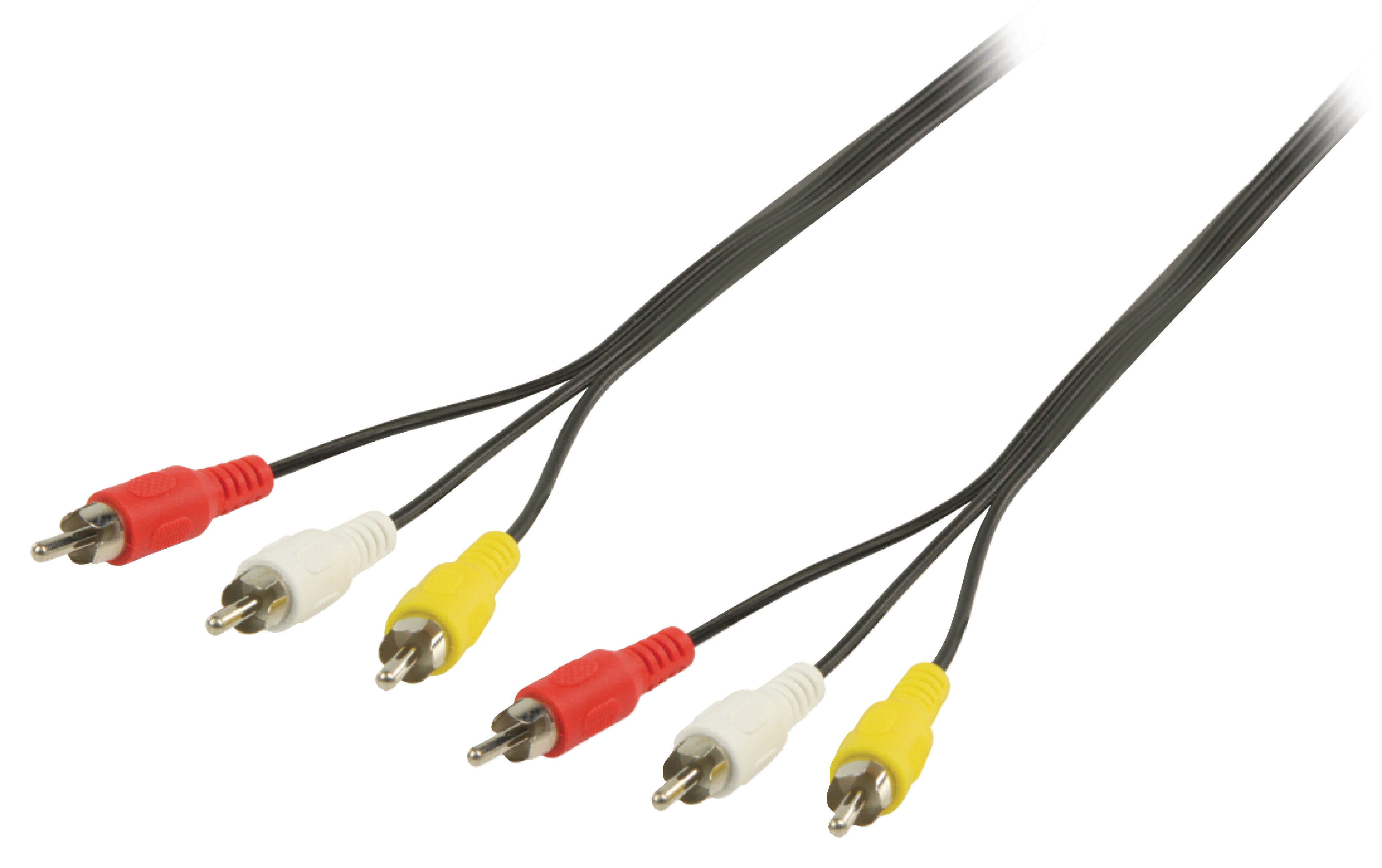 cablu audio 3x rca tata - 3x rca tata 1.5m, set 6 blistere, well