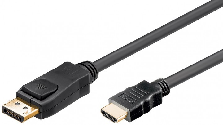 cablu displayport 20pin tata - hdmi tata contacte aurite, 1m, goobay cablu displayport 20pin tata - hdmi tata contacte aurite, 1m, goobay