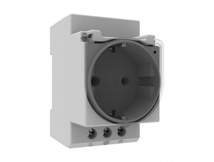 priza schuko modulara pe sina cu led bemis br1-1402-2712 2p+e, 16a, 250v, ip44, capac priza schuko modulara pe sina cu led bemis br1-1402-2712 2p+e, 16a, 250v, ip44, capac