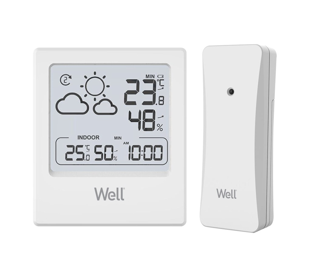 Statie meteo Well Signal, cu senzor extern, umiditate, temperatura, resigilat Statie meteo Well Signal, cu senzor extern, umiditate, temperatura, resigilat