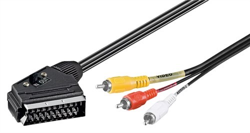 cablu audio video 3.0 m scart plug 3 x rca plug