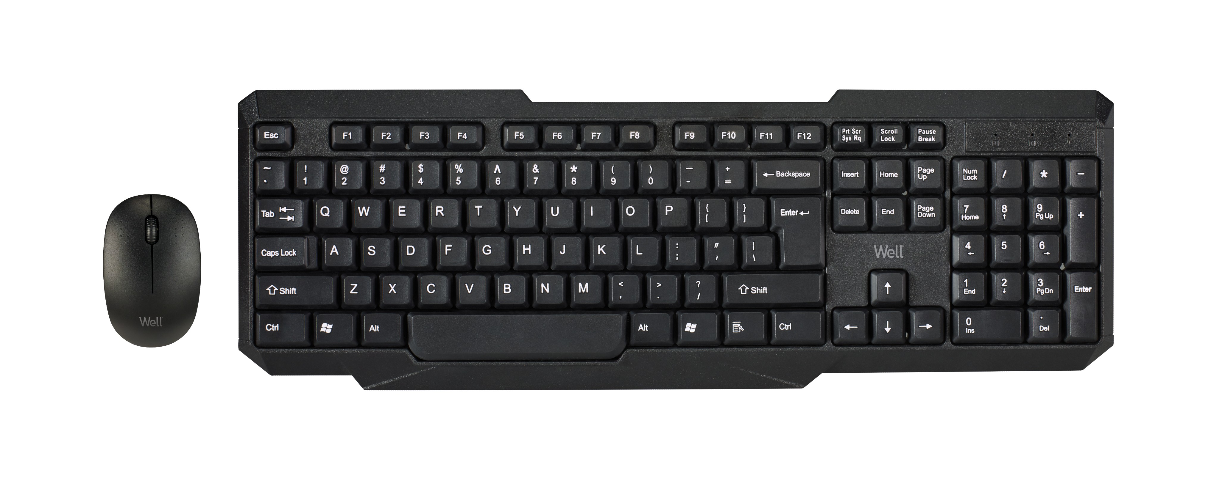 kit tastatura si mouse wireless well cw102bk negru