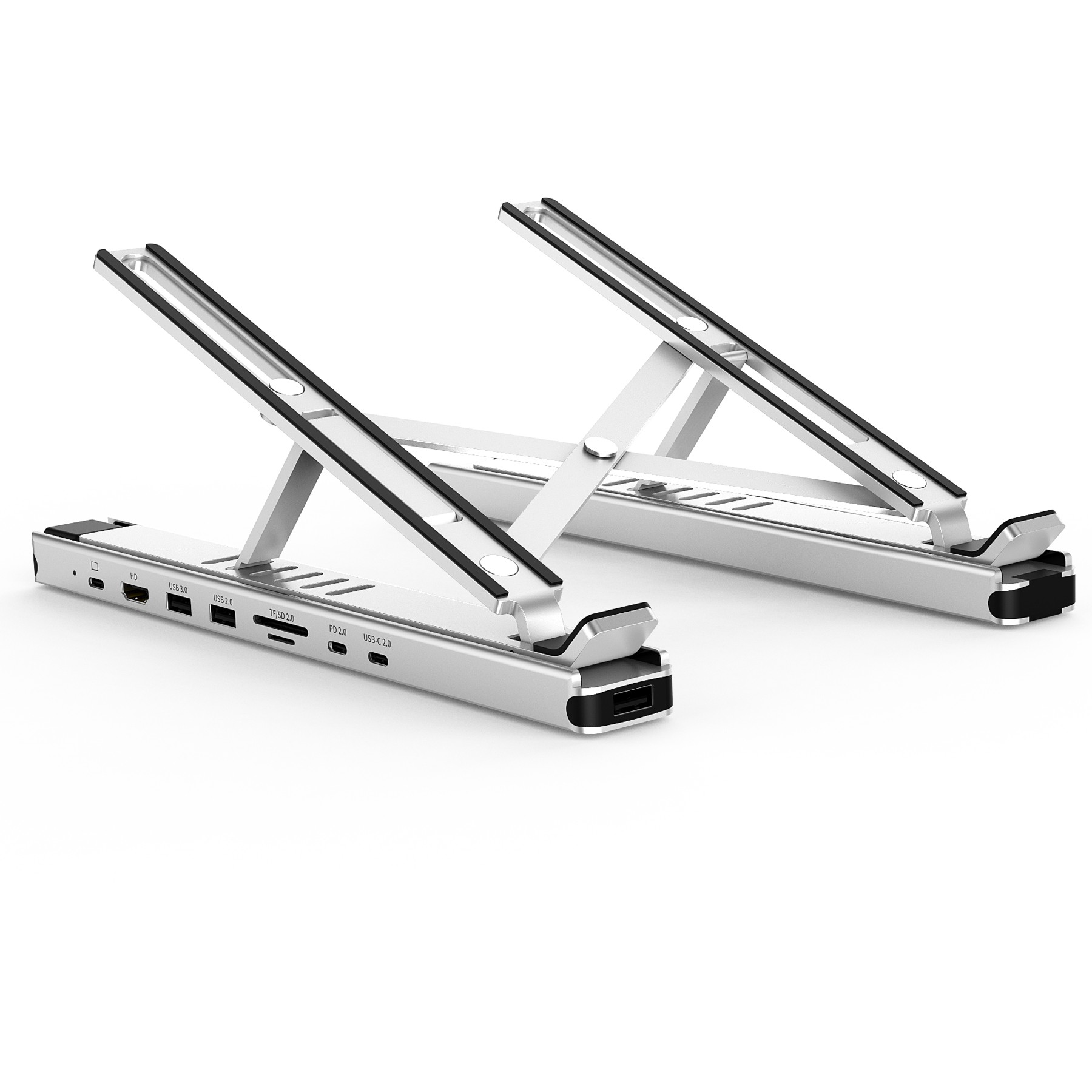 stand laptop si hub usb-c choetech m43, docking station, reglabil, aluminiu stand laptop si hub usb-c choetech m43, docking station, reglabil, aluminiu