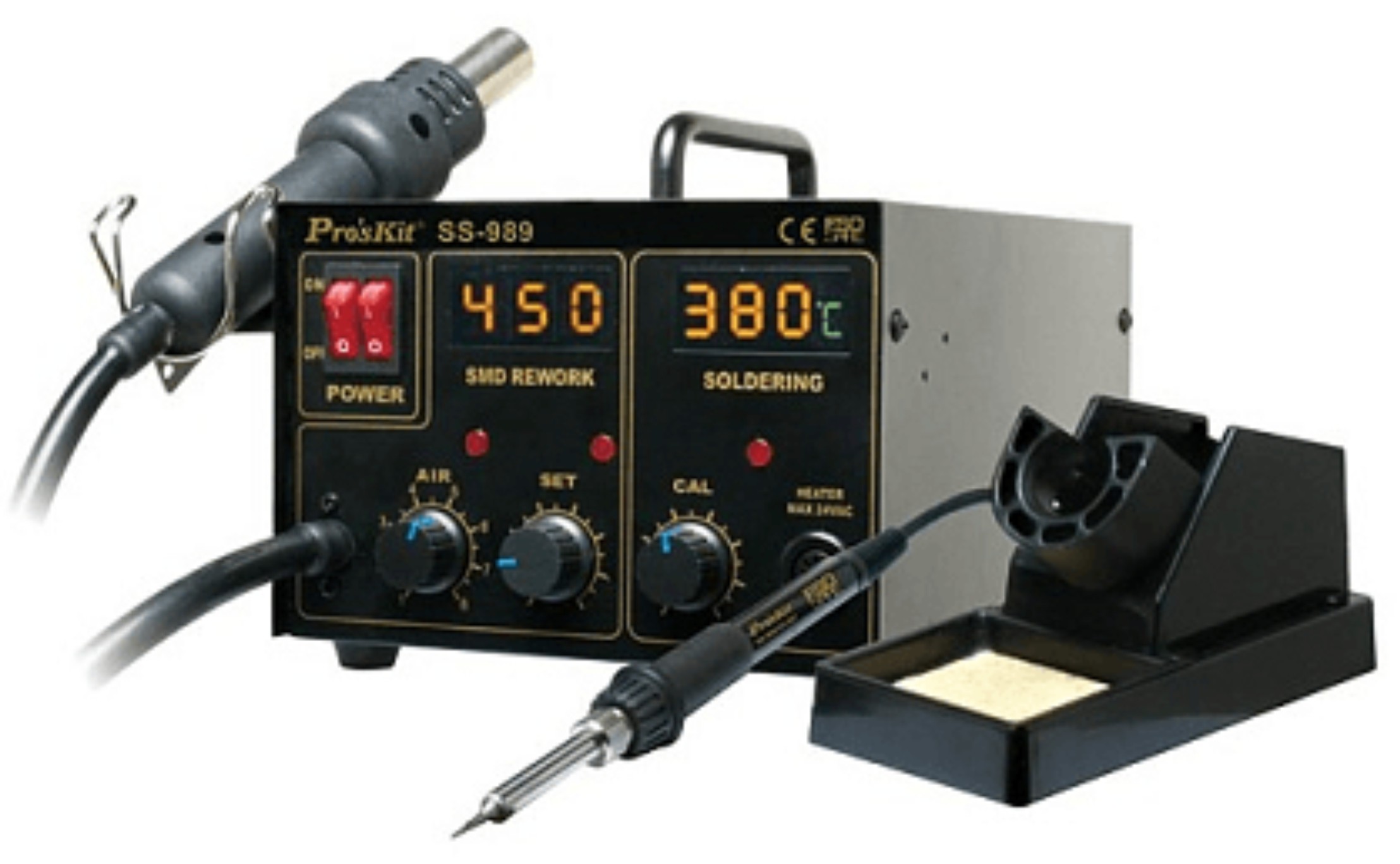 statie de lipit smd 2 in 1 cu aer cald, proskit