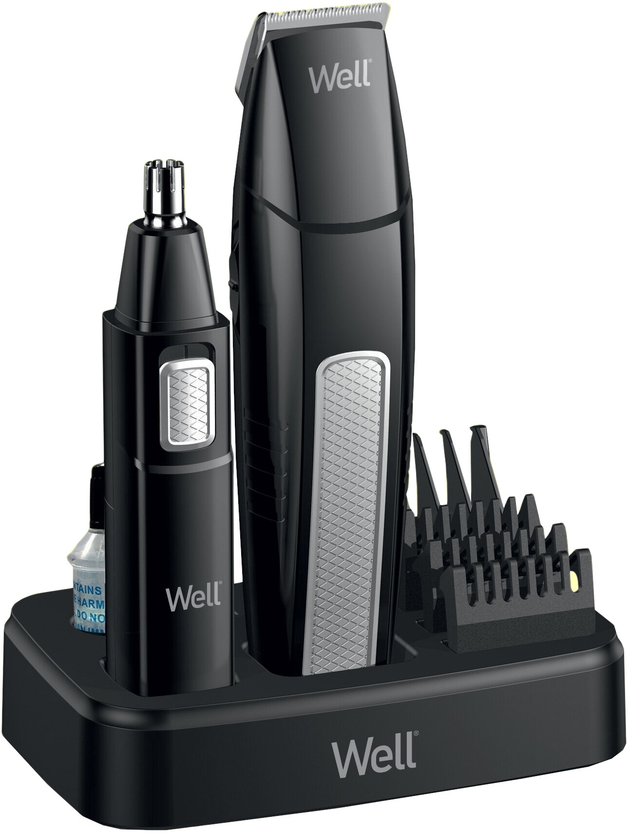 trimmer pentru nas, urechi, barbie, mustata, sprancene well groovy, cu baterie aa trimmer pentru nas, urechi, barbie, mustata, sprancene well groovy, cu baterie aa