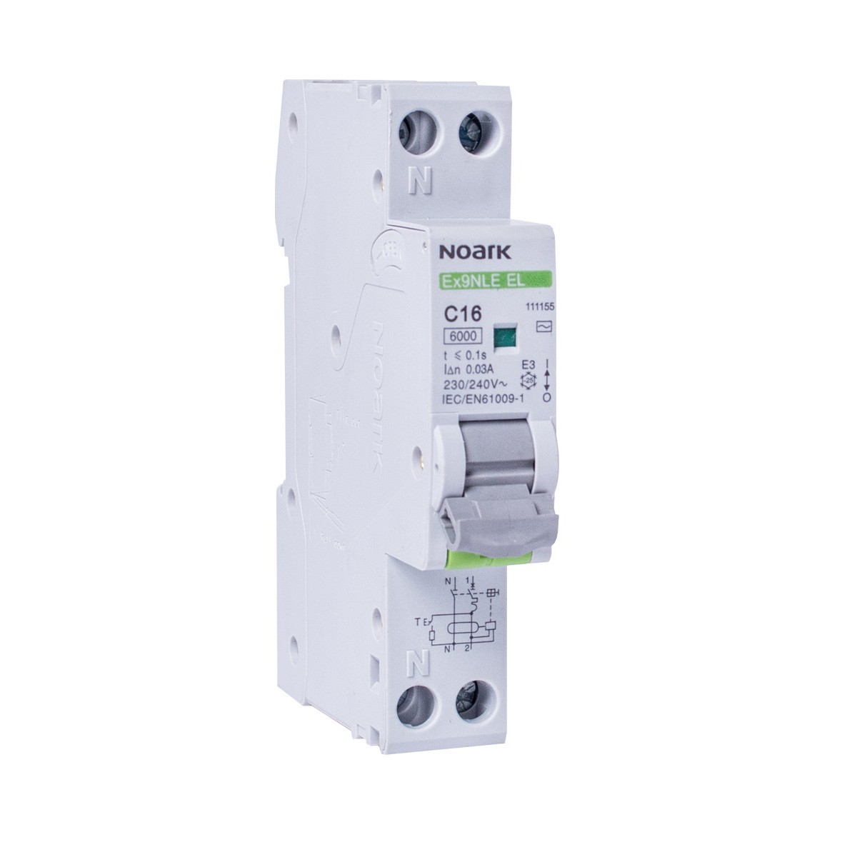 rcbo intr-un singur modul ex9nle el 1pn b32 30ma eu, 111151, noark rcbo intr-un singur modul ex9nle el 1pn b32 30ma eu, 111151, noark