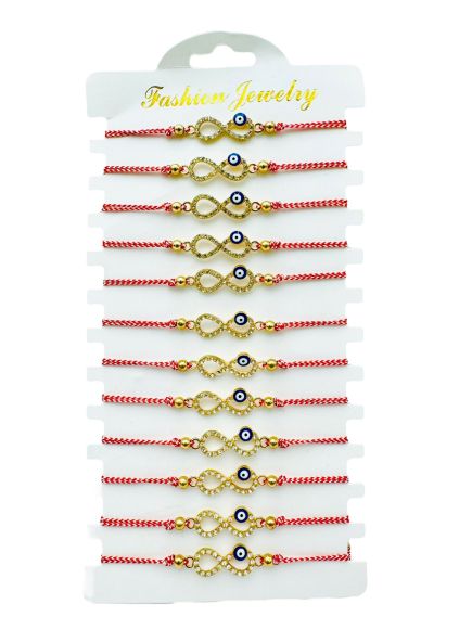 Set 12 Bratari reglabile Martisor, Infinity Love, model 2024, en-gros Set 12 Bratari reglabile Martisor, Infinity Love, model 2024, en-gros