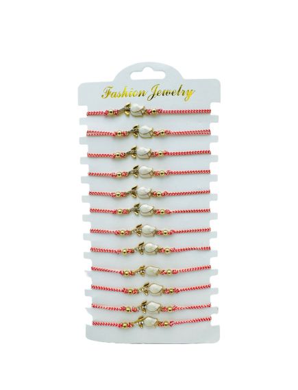 Set 12 Bratari reglabile Martisor, Innocence Flower, model 2024, en-gros Set 12 Bratari reglabile Martisor, Innocence Flower, model 2024, en-gros