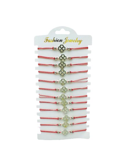Set 12 Bratari reglabile Martisor, Trifoi Norocos, model 2024, en-gros Set 12 Bratari reglabile Martisor, Trifoi Norocos, model 2024, en-gros