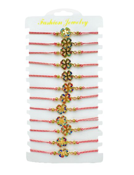 Set 12 Bratari reglabile Martisor, Trifoi Norocos, model 2024, en-gros Set 12 Bratari reglabile Martisor, Trifoi Norocos, model 2024, en-gros