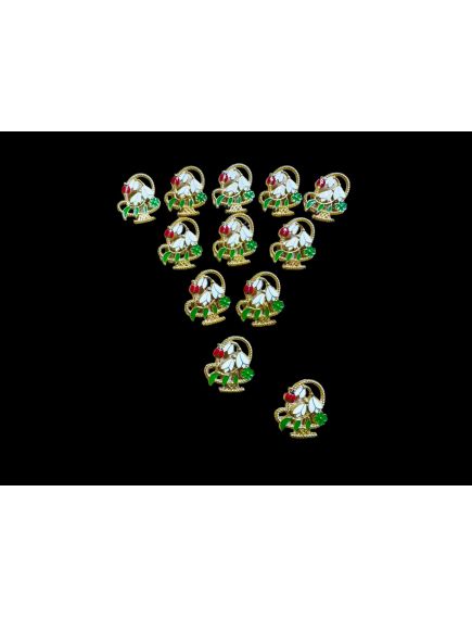 Set 12 Brose mici 3.5cm, Cosulet cu Ghiocei, Norocos, model 2024, en-gros Set 12 Brose mici 3.5cm, Cosulet cu Ghiocei, Norocos, model 2024, en-gros