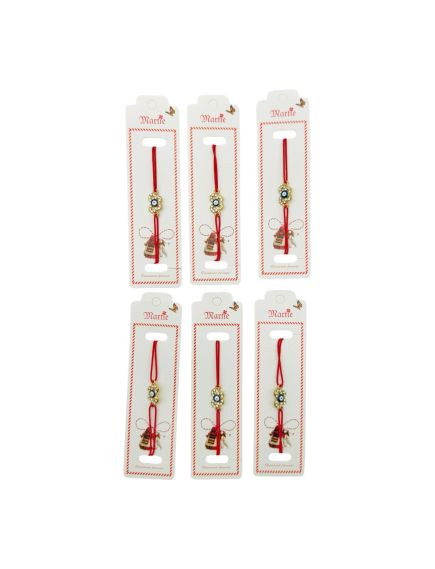 Set 24 de Bratari Martisor, Fluturas Dragalas, snur rosu elastic, model 2024, en-gros Set 24 de Bratari Martisor, Fluturas Dragalas, snur rosu elastic, model 2024, en-gros