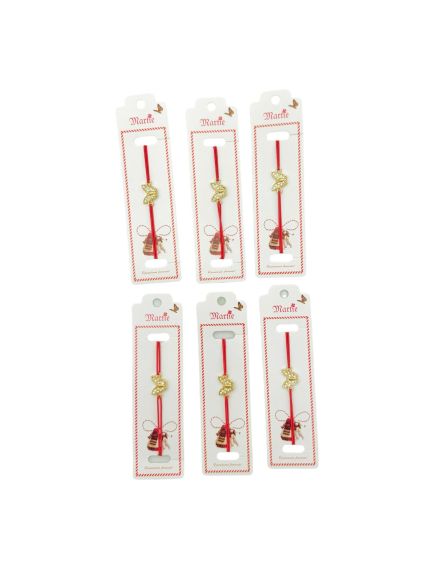 Set 24 de Bratari Martisor, Fluture Dragalas, snur rosu elastic, model 2024, en-gros Set 24 de Bratari Martisor, Fluture Dragalas, snur rosu elastic, model 2024, en-gros