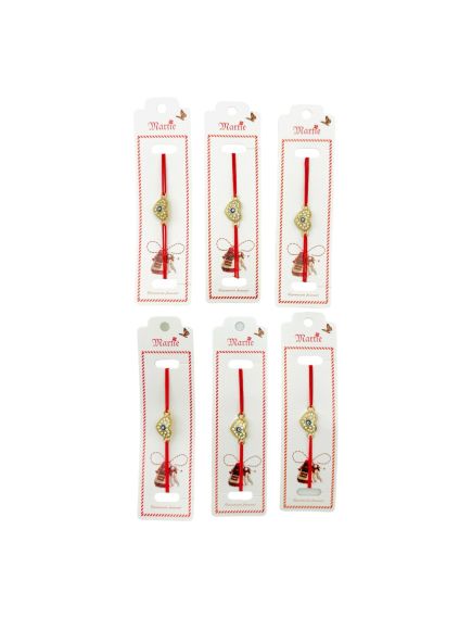 Set 24 de Bratari Martisor, True Love, snur rosu elastic, model 2024, en-gros Set 24 de Bratari Martisor, True Love, snur rosu elastic, model 2024, en-gros