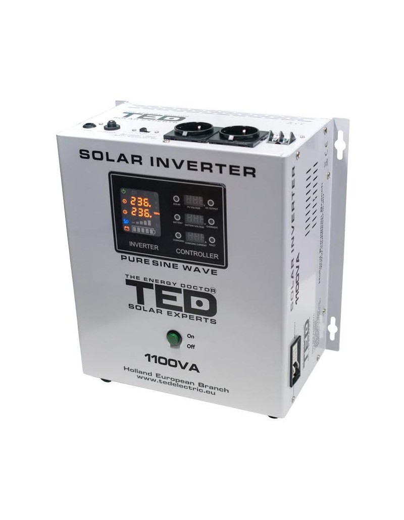 invertor solar fotovoltaic monofazat off-grid, 12v 1100va 700w mppt cu unda sinusoidala pura, ted electric ted000279 invertor solar fotovoltaic monofazat off-grid, 12v 1100va 700w mppt cu unda sinusoidala pura, ted electric ted000279