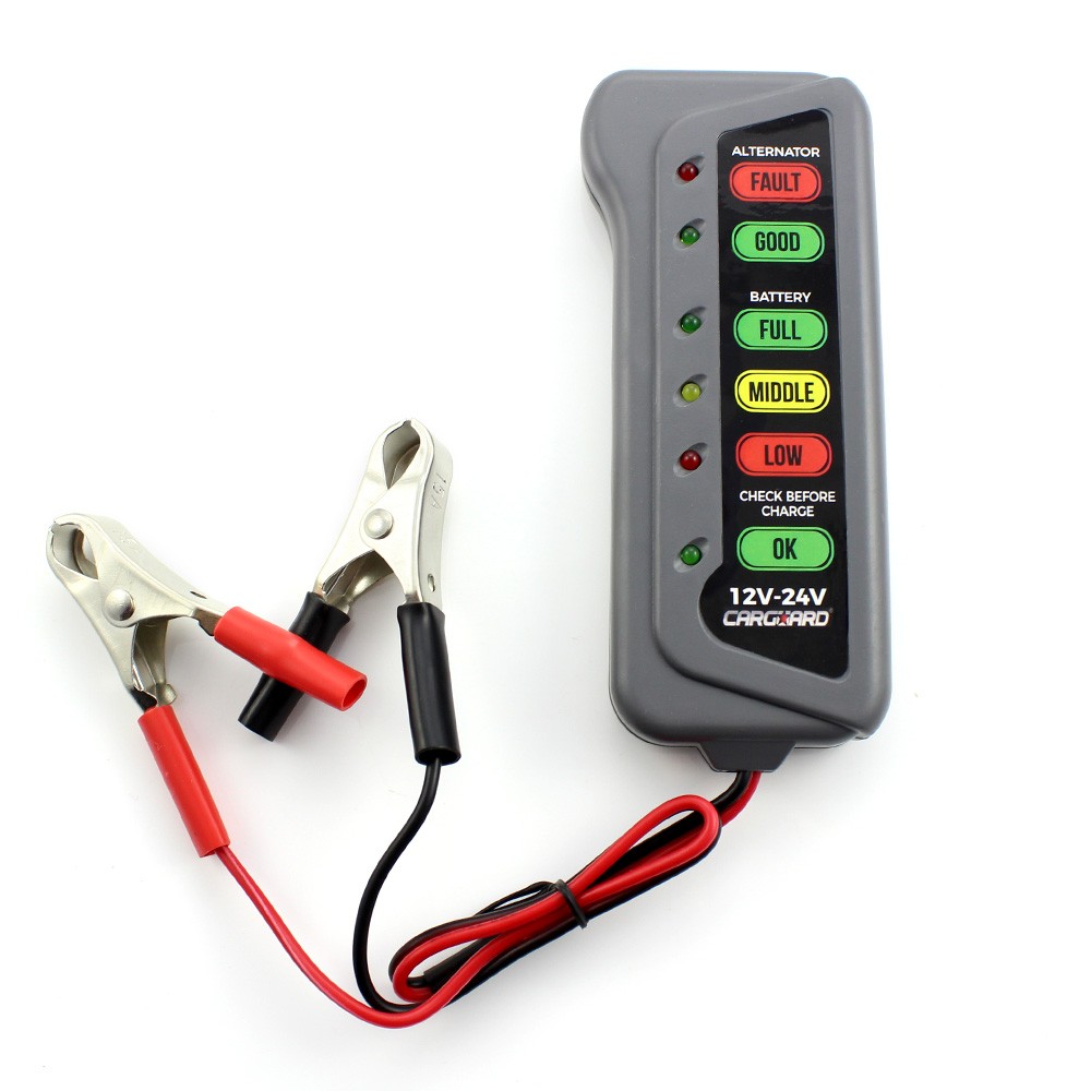 tester pentru baterie si alternator / 12v - 24v / cu indicatori led - carguard tester pentru baterie si alternator / 12v - 24v / cu indicatori led - carguard