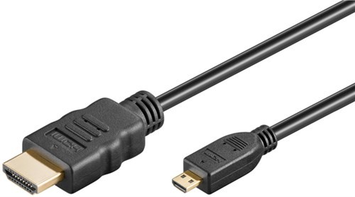 cablu hdmi tata - micro hdmi tata highspeed ethernet contacte aurite 2m