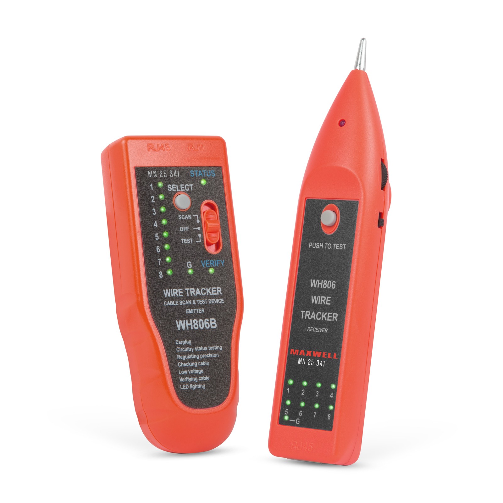 tester pt. perechi de cabluri, cu led. tester cablu rj45 maxwell digital tester pt. perechi de cabluri, cu led. tester cablu rj45 maxwell digital