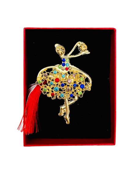 Brosa En-gros Balerina Stilizata, marime mare, ambalata in cutie rosie, 8.5×6.5×2.5cm Brosa En-gros Balerina Stilizata, marime mare, ambalata in cutie rosie, 8.5×6.5×2.5cm