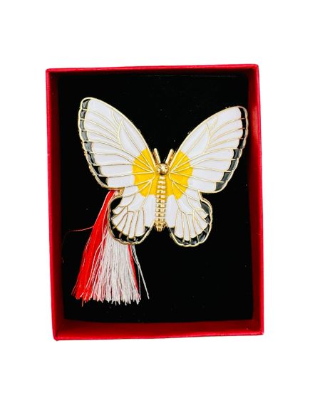 Brosa En-gros Fluturas Stilizat, marime mare, ambalata in cutie rosie, 8.5×6.5×2.5cm Brosa En-gros Fluturas Stilizat, marime mare, ambalata in cutie rosie, 8.5×6.5×2.5cm