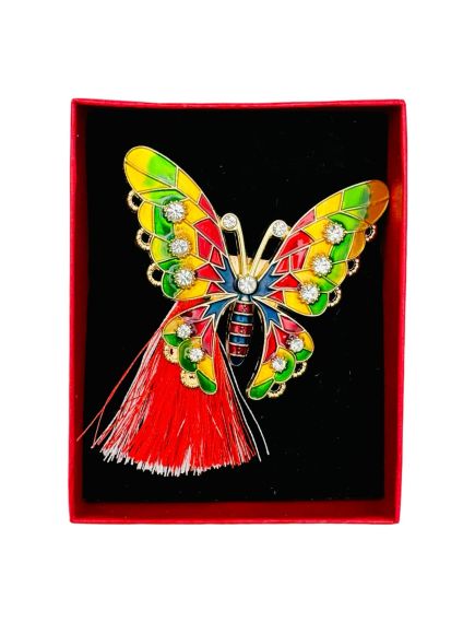 Brosa En-gros Fluture Deosebit, marime mare, ambalata in cutie rosie, 8.5×6.5×2.5cm Brosa En-gros Fluture Deosebit, marime mare, ambalata in cutie rosie, 8.5×6.5×2.5cm