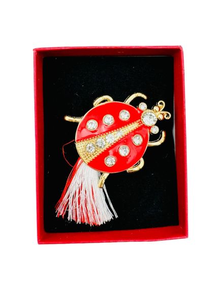 Brosa En-gros Gargarita Norocoasa, marime mare, ambalata in cutie rosie, 8.5×6.5×2.5cm Brosa En-gros Gargarita Norocoasa, marime mare, ambalata in cutie rosie, 8.5×6.5×2.5cm