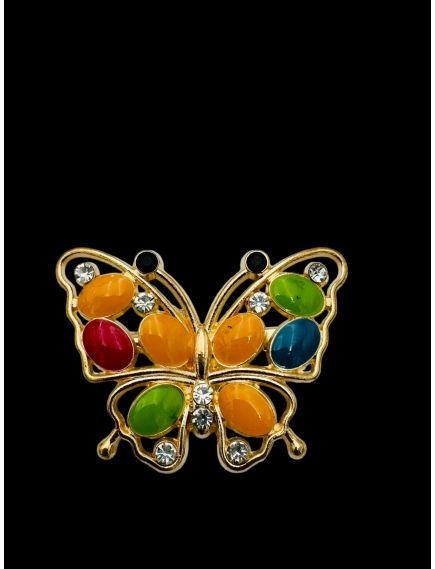 Brosa Martisor marime mare, Fluture cu strasuri multicolor, editie 2024, 6×5cm, en-gros Brosa Martisor marime mare, Fluture cu strasuri multicolor, editie 2024, 6×5cm, en-gros